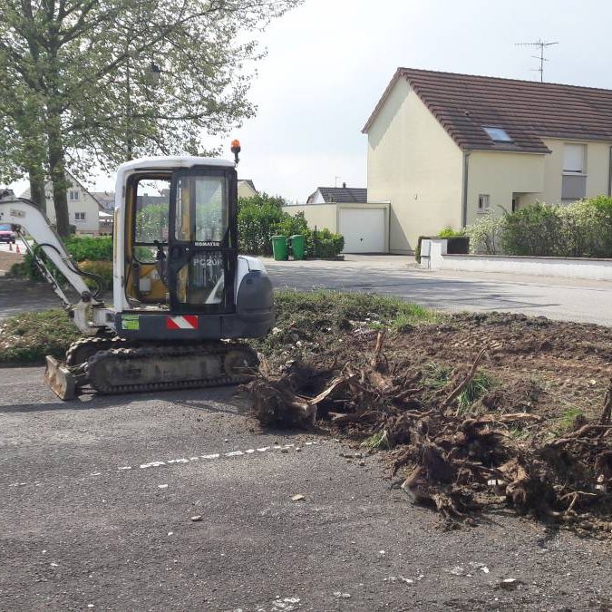 Chantier de dessouchage Rixheim 0
