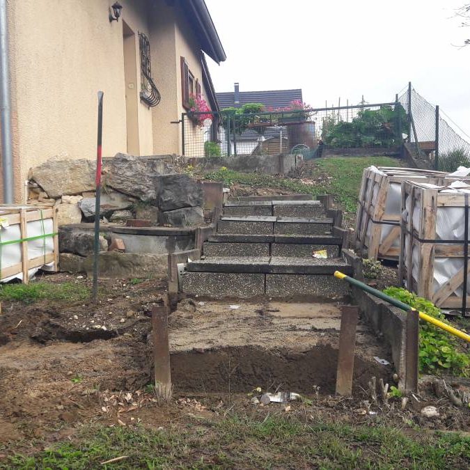 Installation d’escaliers en ext&eacute;rieur Wittenheim 4